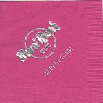 Napkin, Hot Pink, Silver Foil, Font Garamond Caps, Alpha Gamma Delta