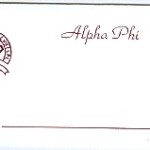 Place Card, White Card, Wine Themography, Alpha Phi, Font #2
