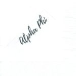 Alpha Phi Napkin Nat'l Office Alpha Phi Lower case mockup. Your choice of napkin color and foil color