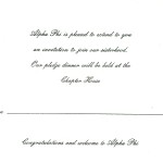 Alpha Phi Bid Invitation - Font #5