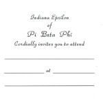 Pi Beta Phi Invitation - General Event - Font #2