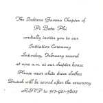 Pi Beta Phi Invitation - Initiation Ceremony Invitation - Font #2