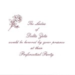 One Color Ink, Wine Thermography, Font #5, Delta Zeta Preference Party Invitation