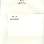 Business Stationery, Letterhead and Envelope, Fonts #10 & #30, Black Thermography, Delta Zeta