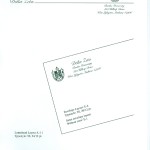 Business Stationery, Delta Zeta letterhead and envelopes Font #9