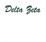 Name Tag, Green Ink, Delta Zeta, Font #18