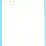 Personal Stationery, White Deckle Edge, Gold Thermography, Gamma Phi Beta, Font #