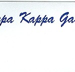 Name Tag, Kappa Kappa Gamma, Blue Ink, Font #18