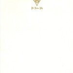 Personal Stationery, White Paper, Gold Ink, Pi Beta Phi crest, Font #10