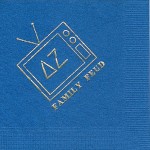 Delta Zeta Napkin, Royal Blue, Gold Foil TV