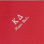 Napkin, Red, White Foil Greek Letters, font, PA, Kappa Delta