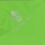 Kappa Kappa Gamma Napkin, Lime, Silver Foil Crest, Font PA