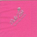 Napkin, Hot pink, Silver Foil Rose Logo, But for Life, Delta Zeta