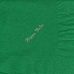 Napkin, Dk Green, Silver Foil, Font #2 Kappa Delta