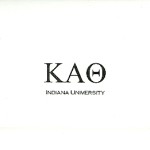 One Color Ink, Fold-over Card, Font #30, Black Thermography, Kappa Alpha Theta