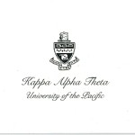One Color Ink, Fold-over Card, Font #9, Black Thermography, Kappa Alpha Theta