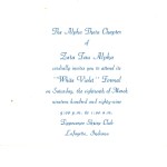 Invitation Zeta Tau Alpha, P.Blue Thermography