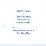 Bid Day Invitation, R..Blue Thermography, Zeta Tau Alpha, Font #10
