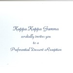 1-color ink flat panel card, R.Blue Ink, Font #2, Kappa Kappa Gamma