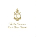 Fold-over Card, Gold Thermography, ,Font #9 Delta Gamma