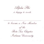 Alpha Phi Bid Card, Bid Day Invitation - Font #5