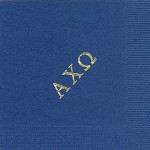 Alpha Chi Omega napkin, Navy, Gold Greek Letters 