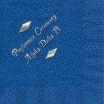 Napkin, Royal Blue (discontinued), Silver Foil Preference Party, Alpha Delta Pi