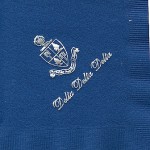 Napkin, Dark Blue, Silver Foil Crest, Font #8, Delta Delta Delta