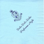 Napkin, Light Blue, Blue Foil Crest, Font Park Ave Delta Delta Delta