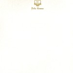 Personal stationery, White paper, Gold Thermography, Delta Gamma