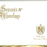 Seasons Greetings Front, Gold Foil Insert, Delta Zeta