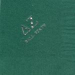 Delta Zeta Ball State Napkin, Dark Green with Silver Foil Greek letters
