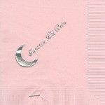 Gamma Phi Beta napkin, Color discontinued, Silver Foil