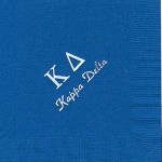 Napkin, color discontinued, White Foil Greek Letters, font, PA, Kappa Delta