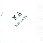 Kappa Delta Napkin, White, Emerald Green Foil Greek, Font Garamond Caps