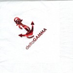 Napkin, White, Red Foil Anchor (2cases), Delta Gamma