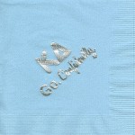 Napkin, color discontinued, Silver Foil Greek and Go Confidently, Font Special, Kappa Delta